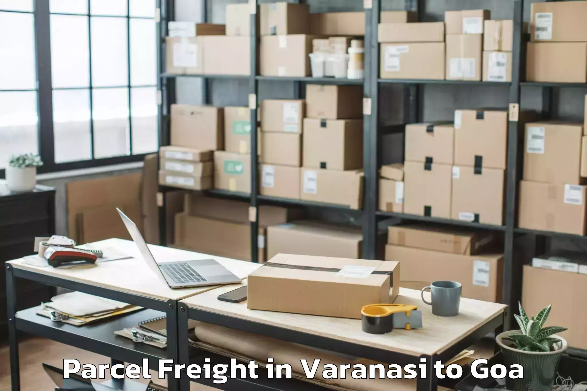 Book Your Varanasi to Dicholi Parcel Freight Today